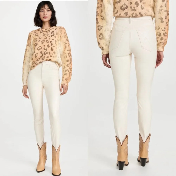 MOTHER The Super Swooner Pants in Egret - Picture 1 of 8